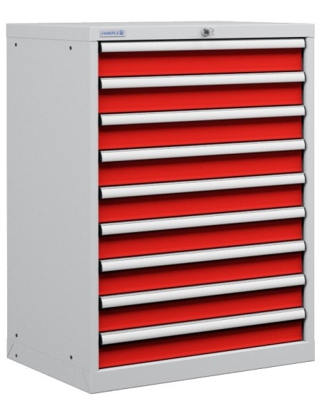 CASSETTIERA PORTA UTENSILI OFFICINA INDUSTRIALE 36 X 27 Eh (L 717 x P 572 x H 1000) 9 CASSETTI ESTRAZIONE 100%