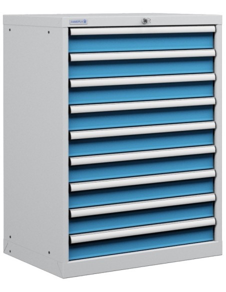 CASSETTIERA PORTA UTENSILI OFFICINA INDUSTRIALE 36 X 27 Eh (L 717 x P 572 x H 1000) 9 CASSETTI ESTRAZIONE 100%