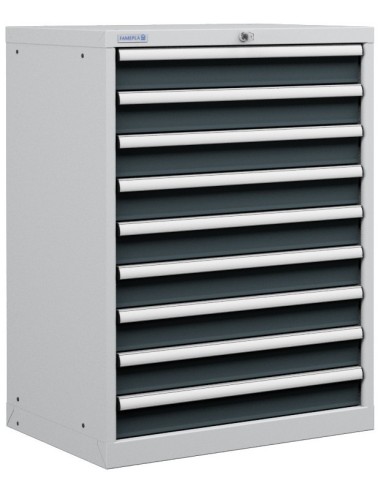 CASSETTIERA PORTA UTENSILI OFFICINA INDUSTRIALE 36 X 27 Eh (L 717 x P 572 x H 1000) 9 CASSETTI ESTRAZIONE 100%