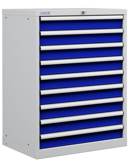 CASSETTIERA PORTA UTENSILI OFFICINA INDUSTRIALE 36 X 27 Eh (L 717 x P 572 x H 1000) 9 CASSETTI ESTRAZIONE 100%