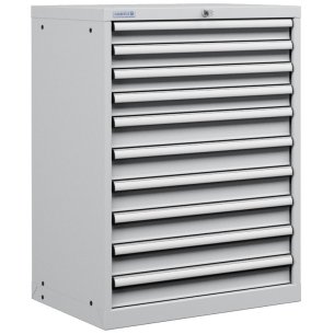 CASSETTIERA METALLO INDUSTRIALE OFFICINA 36 X 27 Eh (L 717 x P 572 x H 1000) 10 CASSETTI ESTRAZIONE 100%