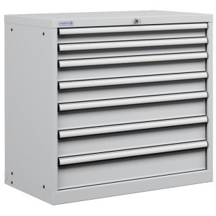 CASSETTIERA METALLO INDUSTRIALE OFFICINA 45 X 27 Eh (L 870 x P 572 x H 850) 7 CASSETTI ESTRAZIONE 100% 2