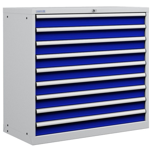 CASSETTIERA OFFICINA INDUSTRIALE PORTA UTENSILI 54 X 27 Eh (L 1023 x P 572 x H 1000) 9 CASSETTI ESTRAZIONE 100%