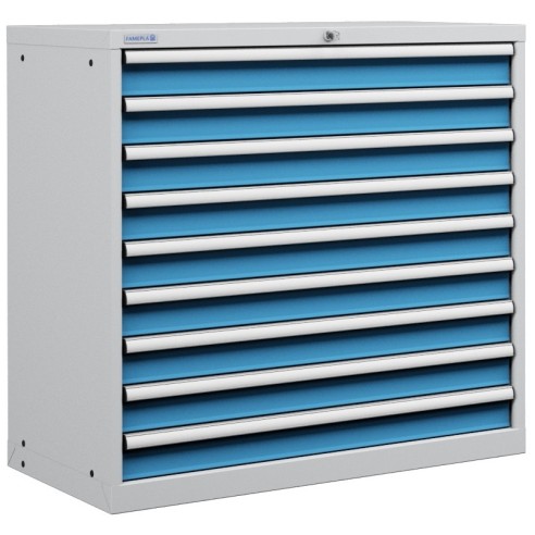 CASSETTIERA OFFICINA INDUSTRIALE PORTA UTENSILI 54 X 27 Eh (L 1023 x P 572 x H 1000) 9 CASSETTI ESTRAZIONE 100%