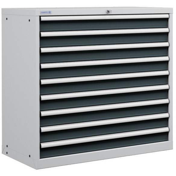 CASSETTIERA OFFICINA INDUSTRIALE PORTA UTENSILI 54 X 27 Eh (L 1023 x P 572 x H 1000) 9 CASSETTI ESTRAZIONE 100%