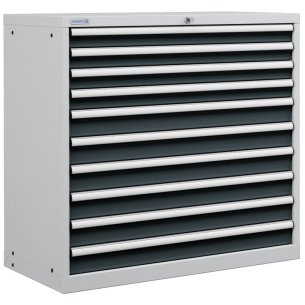 CASSETTIERA PORTA UTENSILI METALLO INDUSTRIALE OFFICINA 54 X 27 Eh (L 1023 x P 572 x H 1000) 10 CASSETTI ESTRAZIONE 100%