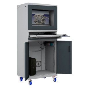 ARMADIO PORTA COMPUTER PC CON RUOTE PROFESSIONALE 
