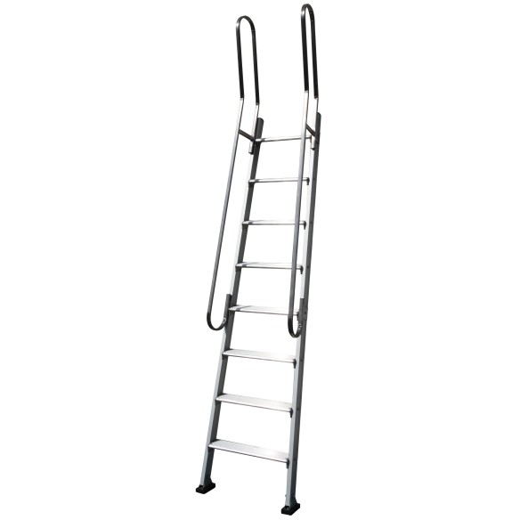 Scala in alluminio scalino 95mm per sbarco soppalc