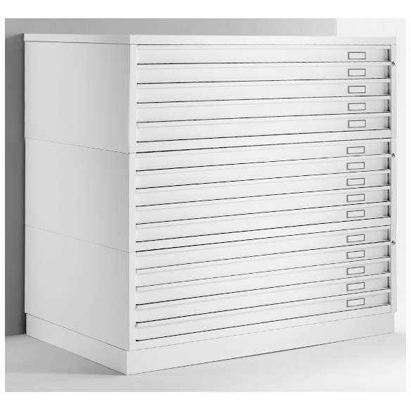 Cassettiera Portadisegni BASIC A0 15 Cassetti Portadisegni Bianco componibile orizzontale cm Esterno cm 140x96,5x139h