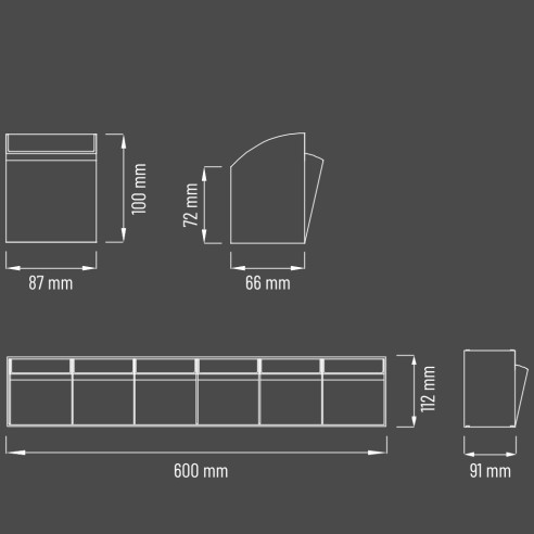 Cassettiera  Porta minuteria 6 cassetti trasparent