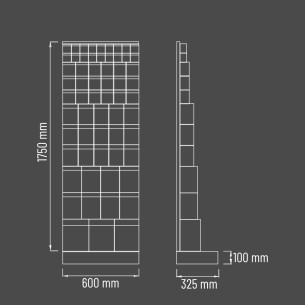 SCAFFALE Porta Minuteria H.175 CON BASE H.175 62 Cassetti Trasparenti Basculanti Cassettiera 2