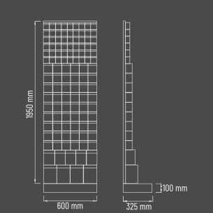 SCAFFALE Porta Minuteria CON BASE 117 cassetti trasparenti H.1950 parete Cassettiera 2