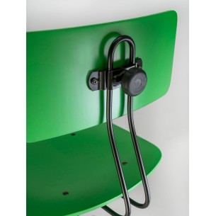 Sedia con Seduta e Schienale in faggio laccato giallo verde arancio 2