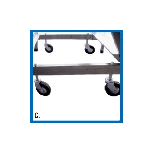 Scala a Castello Palchetto  5 SCALINI H 125 CM Magazzino Industria in acciaio INOX e alluminio Certificata D. Lgs. n°81