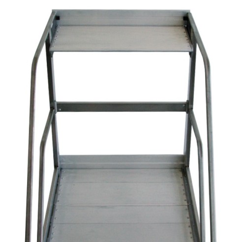 Scala a Castello Palchetto 10 SCALINI H 250 CM Magazzino Industria in acciaio INOX e alluminio Certificata D. Lgs. n81