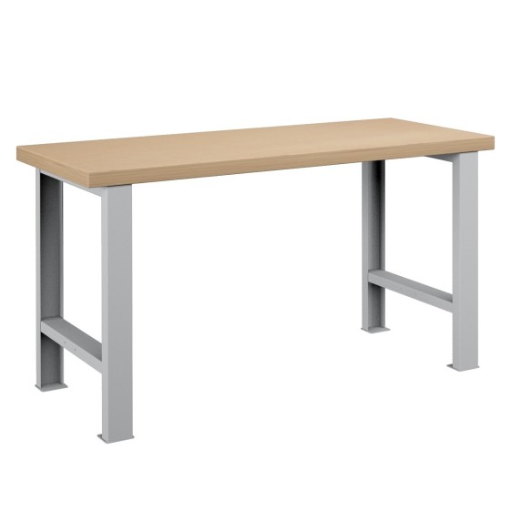 Banco da Lavoro Professionale  75 x 150 x h 84 cm portata 800 KG. ripiano Legno Multiplex