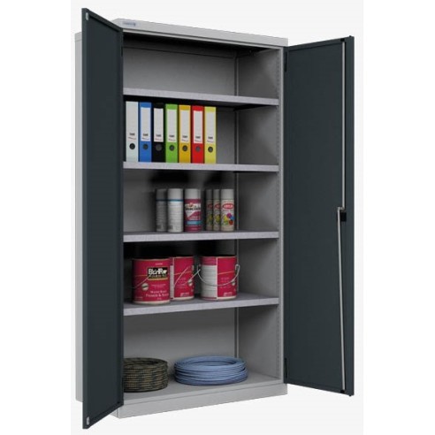 ARMADIO INDUSTRIALE OFFICINA METALLO PORTE BATTENTE L. 1030 x P. 550 x H. 2000 mm SALDATO