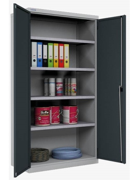 ARMADIO INDUSTRIALE OFFICINA METALLO PORTE BATTENTE L. 1030 x P. 550 x H. 2000 mm SALDATO