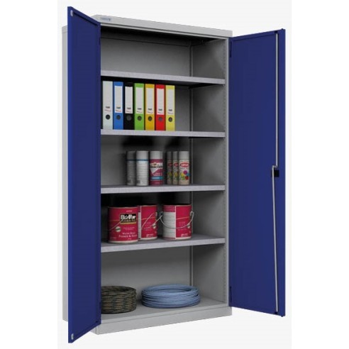 ARMADIO INDUSTRIALE OFFICINA METALLO PORTE BATTENTE L. 1030 x P. 550 x H. 2000 mm SALDATO
