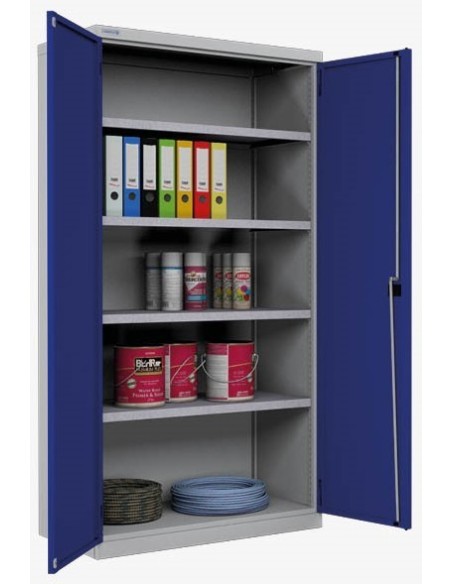 ARMADIO INDUSTRIALE OFFICINA METALLO PORTE BATTENTE L. 1030 x P. 550 x H. 2000 mm SALDATO
