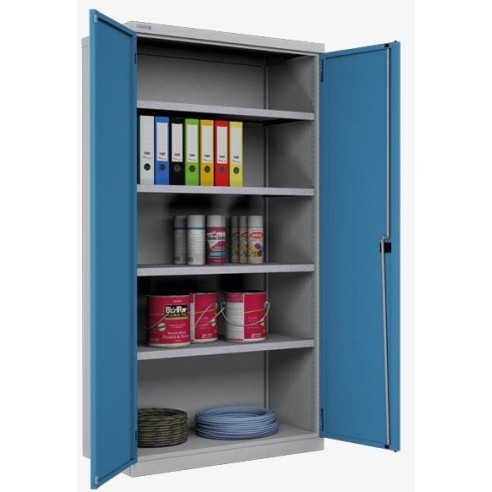 ARMADIO INDUSTRIALE OFFICINA METALLO PORTE BATTENTE L. 1030 x P. 550 x H. 2000 mm SALDATO