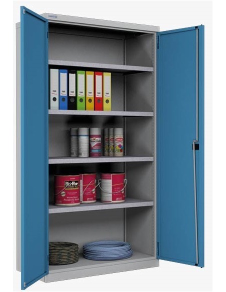 ARMADIO INDUSTRIALE OFFICINA METALLO PORTE BATTENTE L. 1030 x P. 550 x H. 2000 mm SALDATO