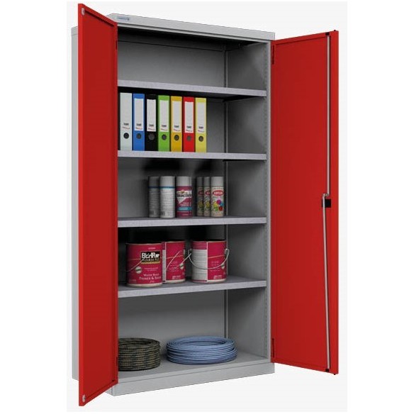 ARMADIO INDUSTRIALE OFFICINA METALLO PORTE BATTENTE L. 1030 x P. 550 x H. 2000 mm SALDATO