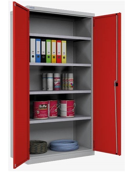 ARMADIO INDUSTRIALE OFFICINA METALLO PORTE BATTENTE L. 1030 x P. 550 x H. 2000 mm SALDATO