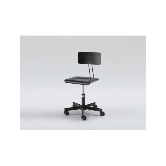 Sedia Girevole - Professionale - Nera - h 40/50cm - Made in Italy