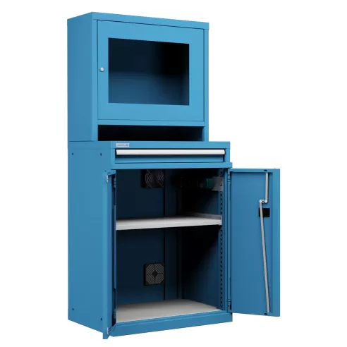 ARMADIO LCD PORTA COMPUTER con Cassetto e Ripiano Stampante - Impianto compreso