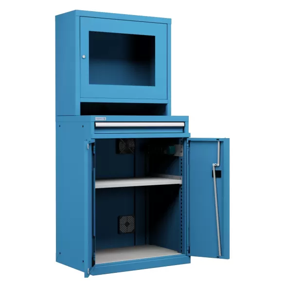 ARMADIO LCD PORTA COMPUTER con Cassetto e Ripiano Stampante - Impianto compreso