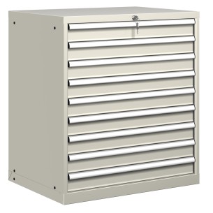 CASSETTIERA METALLO INDUSTRIALE OFFICINA 45 X 36 Eh (L 870 x P 725 x H 1000) 9 CASSETTI 100% 2