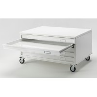 Cassettiera PRO A0 5 Cassetti con RUOTE Portadisegni Bianco componibile orizzontale cm 144x96x58h