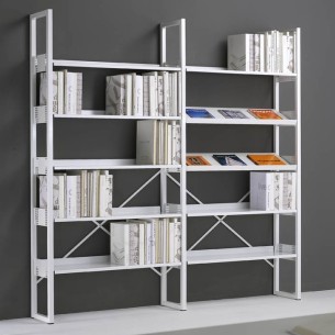 Libreria in Metallo Arredo Professionale Altezza 200cm Larghezza 100cm con 5 ripiani 2