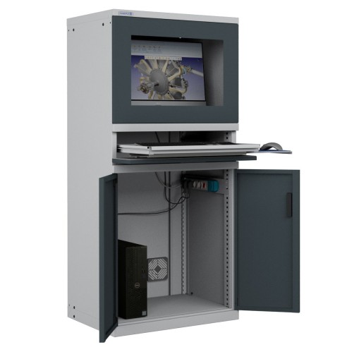 ARMADIO PORTA COMPUTER PC PROFESSIONALE CON TASTIE