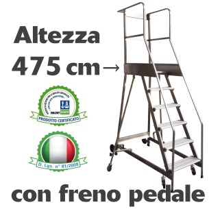 Scala a castello palchetto cimiteriale 19 SCALINI 