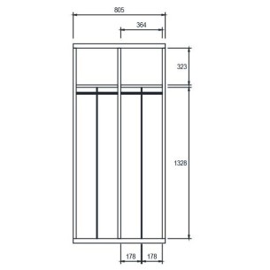 Armadio Spogliatoio 2 Scomparti con separazione e piano appoggio casco - Pronta Spedizione 2