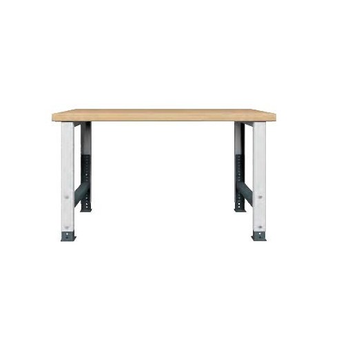 Banco Lavoro Professionale REGOLABILE  150 x 75 x h 79-109 cm portata 800 KG. ripiano Legno