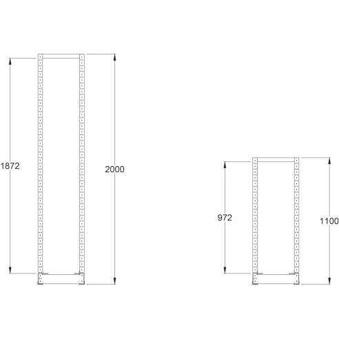 Scaffale Porta Casse Profondità 400mm 1100h mm con