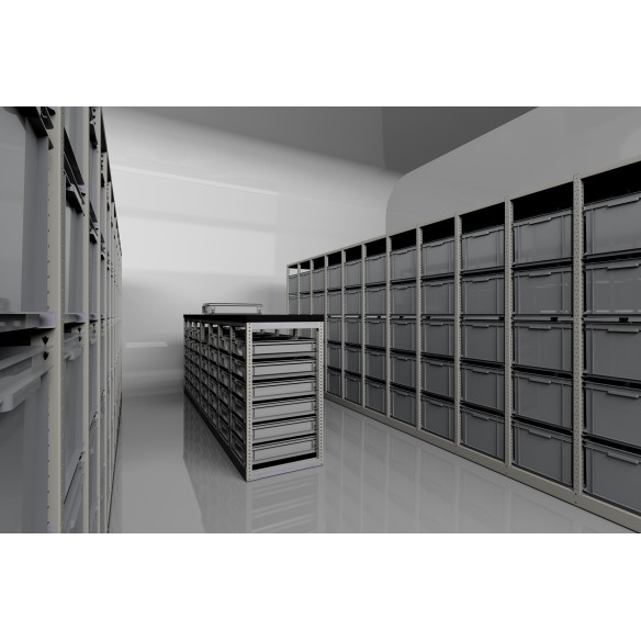 Scaffale Porta Casse Profondità 400mm 1100h con 3 