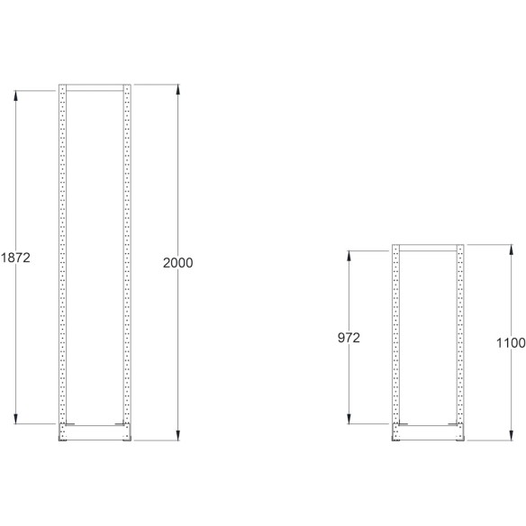 Scaffale Porta Casse Profondità 400mm 1100h con 3 