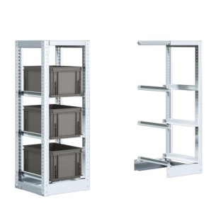 Scaffale Porta Casse Profondità 400mm 1100h con 3 