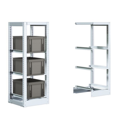 Scaffale Porta Casse Profondità 400mm 1100h con 3 