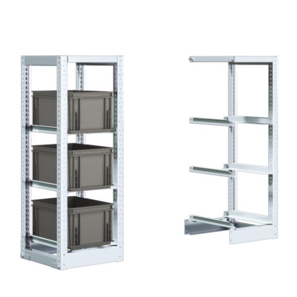 Scaffale Porta Casse Profondità 400mm 1100h con 3 