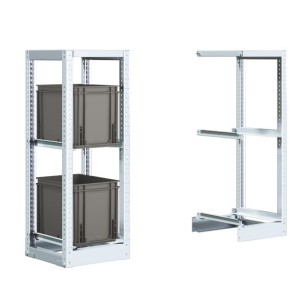 Scaffale Porta Casse Profondità 400mm 1100h con 2 