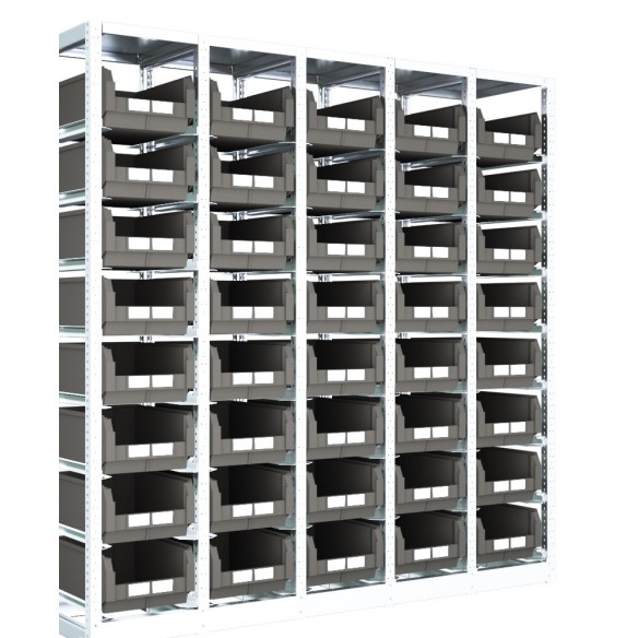 Scaffale Porta Casse Profondità 400mm 2000h con 5 