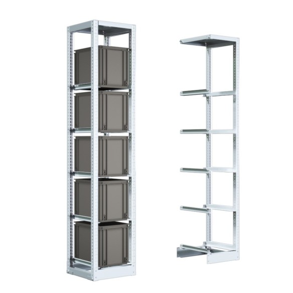 Scaffale Porta Casse Profondità 400mm 2000h con 5 