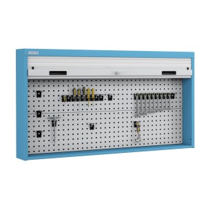 ARMADIO PANNELLO PORTA UTENSILI ATTREZZI CON SERRANDA L.1419 x H.810 mm DA PARETE 2