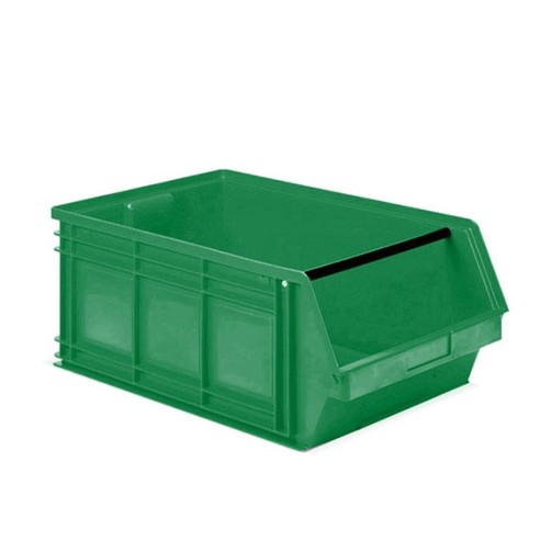 Contenitori a Bocca di Lupo Verde Sovrapponibili e Componibili Qualità Professionale Pronta Consegna