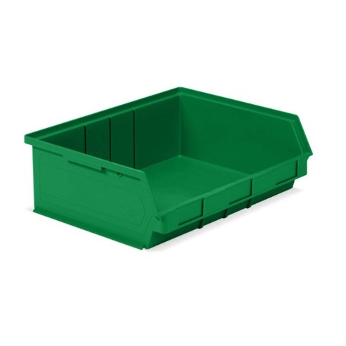 Contenitori a Bocca di Lupo Verde Sovrapponibili e Componibili Qualità Professionale Pronta Consegna